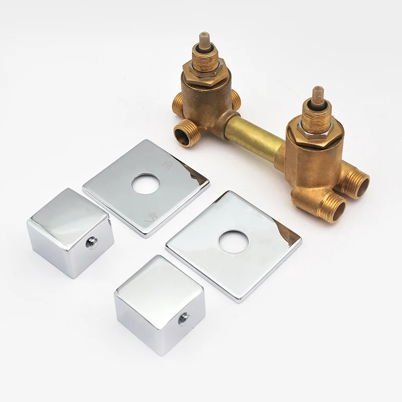 

New 2/3/4/5 Output Square Shower Faucet Tap Shower Room Mixer Diverter Screw Thread Or Intubation Hole Size 10/12.5.14.5cm