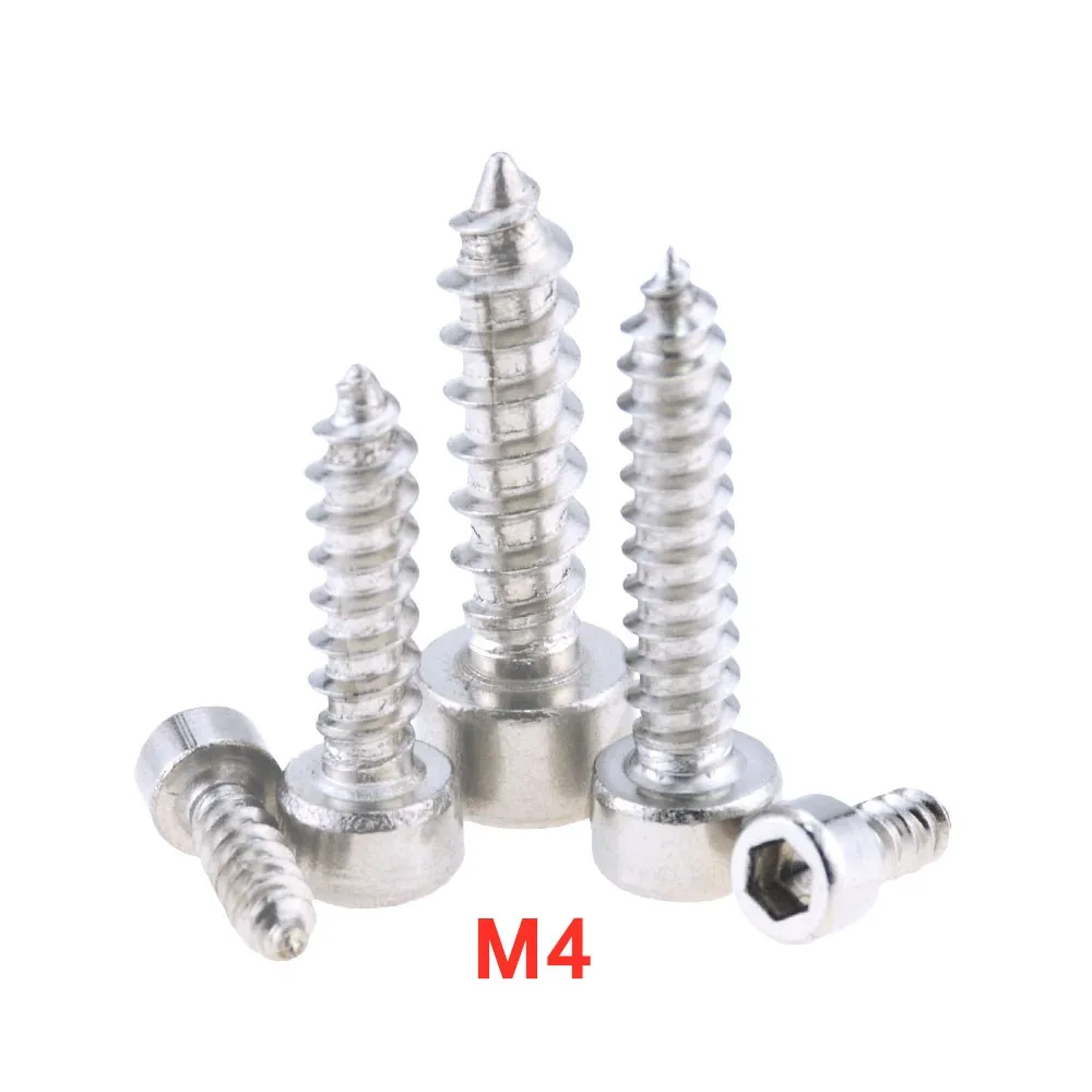 10 шт. M4 * 35 16 20 25 шестигранные винты с шестигранной Кепки саморезы пресс шайбой 304 Нержавеющая сталь винт