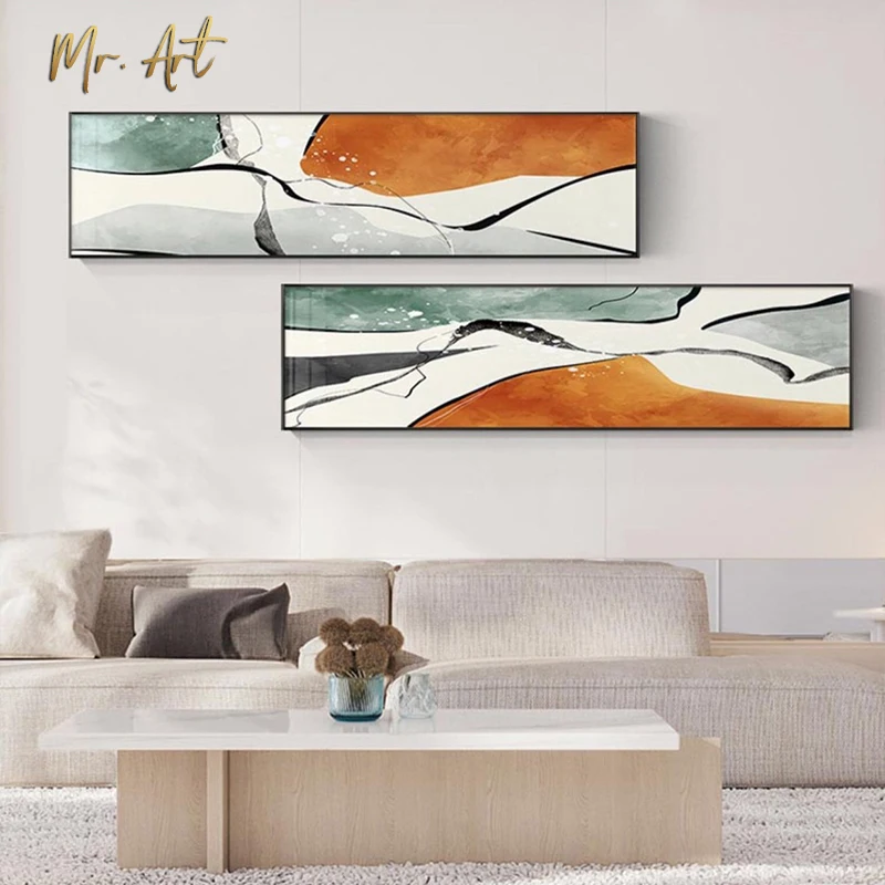 

Nordic Abstract Black Lines Color Blocks Canvas Poster Living Room Decoration Modern Wall Art Drawing Picture Cuadros Painting
