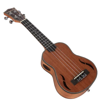 

1pc 21 Inches Walnut Ukulele Four Strings Small Guitar Acoustic Instrument for Friends Beginner (Brown)