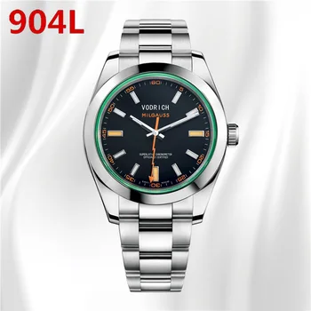 

Men's mechanical watch Milgauss 116400GV movement 1:1 Best Edition Green Sapphire Black Dial movement watch