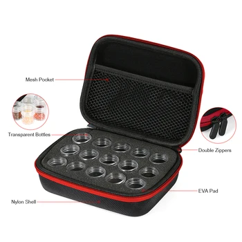 

New 15-Bottles Rhinestones Storage Box Shockproof Closure Embroidery Rhinestones Accessories Storage Container Case Storage Bag