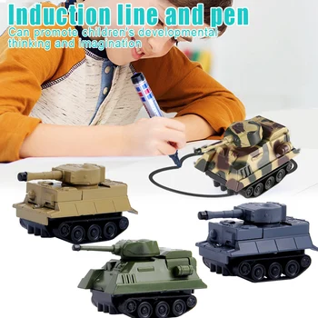 

Automatic Inductive Toy with Magic Pen Tank Model Follow Drawn Line for Children Hot Sales