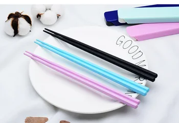 

100pairs sushi chopsticks reusable Japanese non-slip chopsticks alloy black blue pink chopsticks WB1577