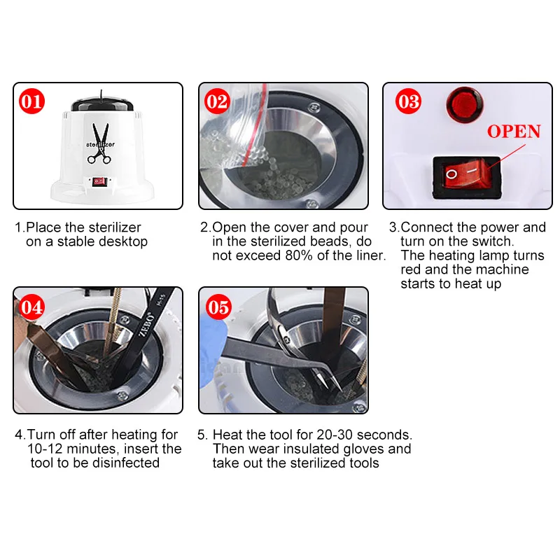 Стерилизатор для ногтей высокое Температура стерилизатор инструменты