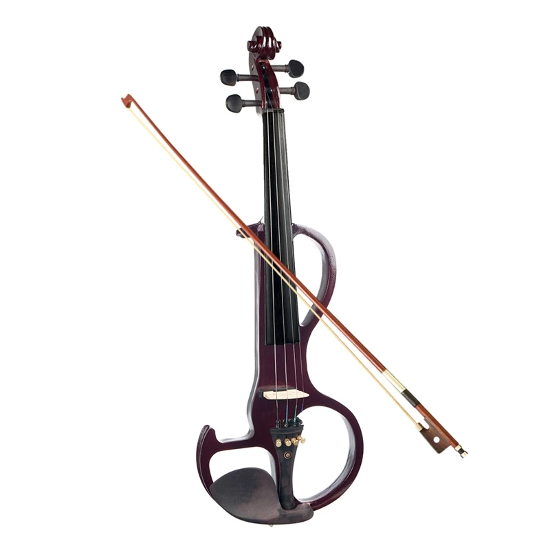 

Naomi Violin Full Size 4/4 Solid Wood Electric Violin Basswood Body Ebony Fingerboard Pegs with Ebony Ebony Accessories