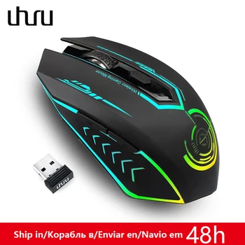 

UHURU Gaming Mouse 2.4G Rechargeable Wireless 5 Buttons Changeable LED Color Ergonomic 10000 DPI PC Mouse for Computer Gaming