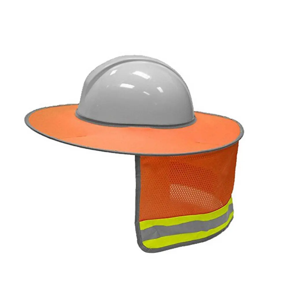 Новая жесткая шляпа солнцезащитный козырек для шеи Защита от солнца со светоотражающей полоской и высокой вязкостью Сетчатый Дизайн для твердых шапок/шлема