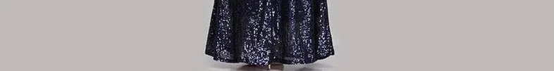Вечернее платье с длинными рукавами цвета шампанского, золотого цвета, с v-образным вырезом, вечернее платье K059, длинное платье русалки, вечернее платье с блестками - Цвет: Тёмно-синий