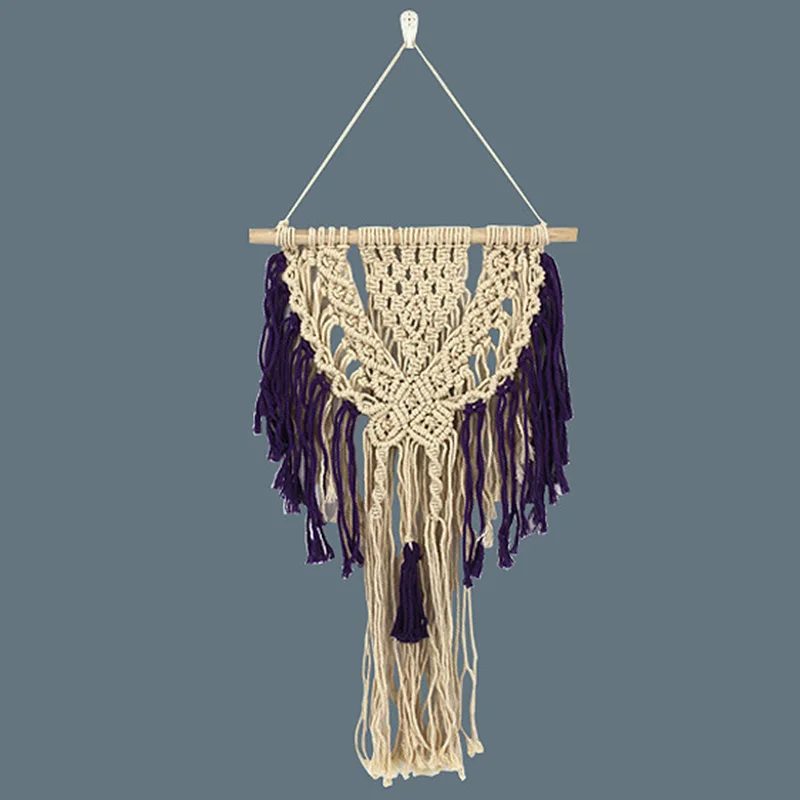 Ручной Работы Макраме настенный Тканый гобелен Бохо хлопок шнур Пряжа Домашний декор