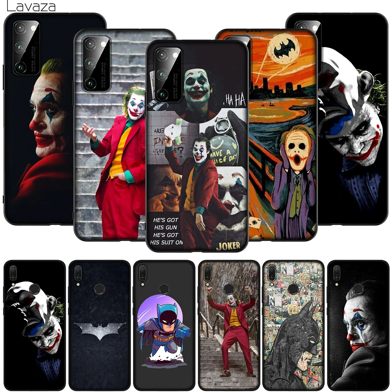 Joker cool Soft Phone Case for Huawei Y9 Y6 Y7 Prime Honor 20 20S 10 9X 9 8 Lite 8C 8X 8A 7X 7C 7A Pro |