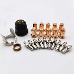 Kit de consommables pour torche Plasma à Air, 23 pièces, buse de torche à Arc Non HF, pointe d'électrode, anneau tourbillonnant, bouclier d'espacement pour PT 40 PT 60 IPT60 PT60 