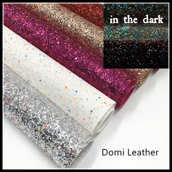

(DM6202) 2019 Hot Glow In The Dark Chunky Glitter Fabric