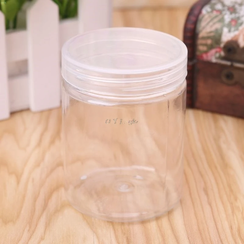 

150ml Round Clear PET Container Jar Pot Bottle For DIY Slime Clay Makeup Cosmetic Cream Nail Box Square With Lid L29K