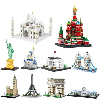 

city 2020 Lepining Architecture Taj Mahal London Paris town bridge World Construction building blocks bricks children toys gifts