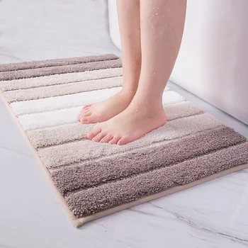 

Thickened bathroom floor mat, toilet water absorbent and antiskid door pad, bedroom plush carpet undefined bathroom mat