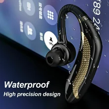 2020 Single Ear Bluetooth Headset Left Right Ear Hook Earbud Waterproof Sports Wireless Handsfree Bluetooth Earphone
