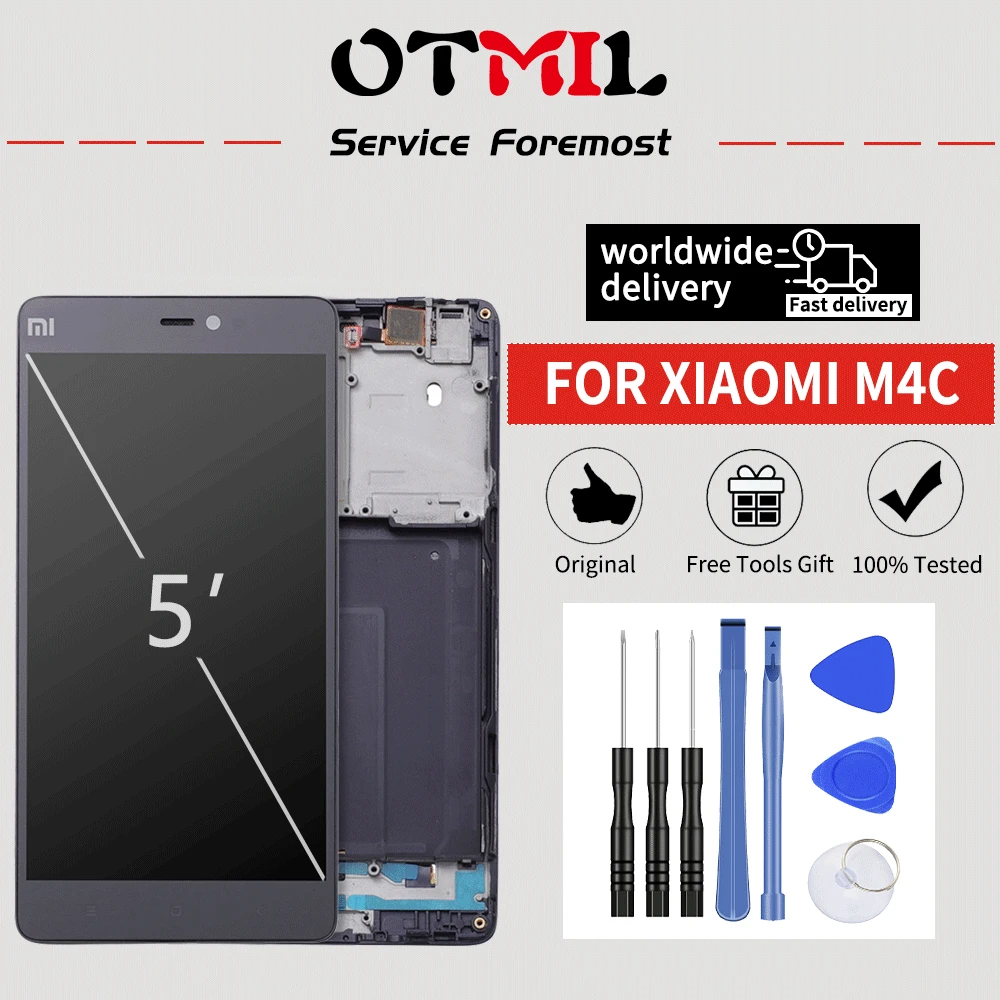 

OTMIL 5.0"Original LCD For XIAOMI MI 4C LCD Display Touch Screen with Frame Replacement For XIAOMI Mi 4C Display Mi4C LCD #1