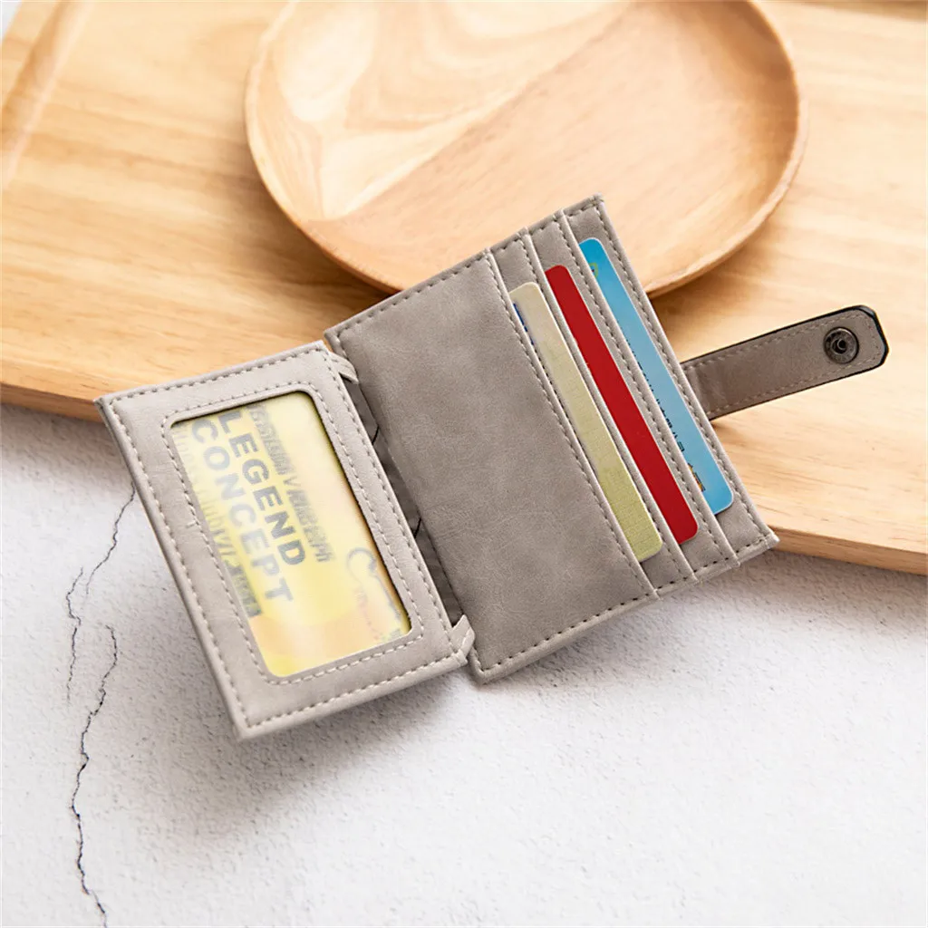 MAIOUMY кошелек унисекс, маленький держатель для кредитных карт, для мужчин и женщин, ультратонкий кошелек высокого качества, Одноцветный, мягкий, из искусственной кожи, мини-кошельки для рук