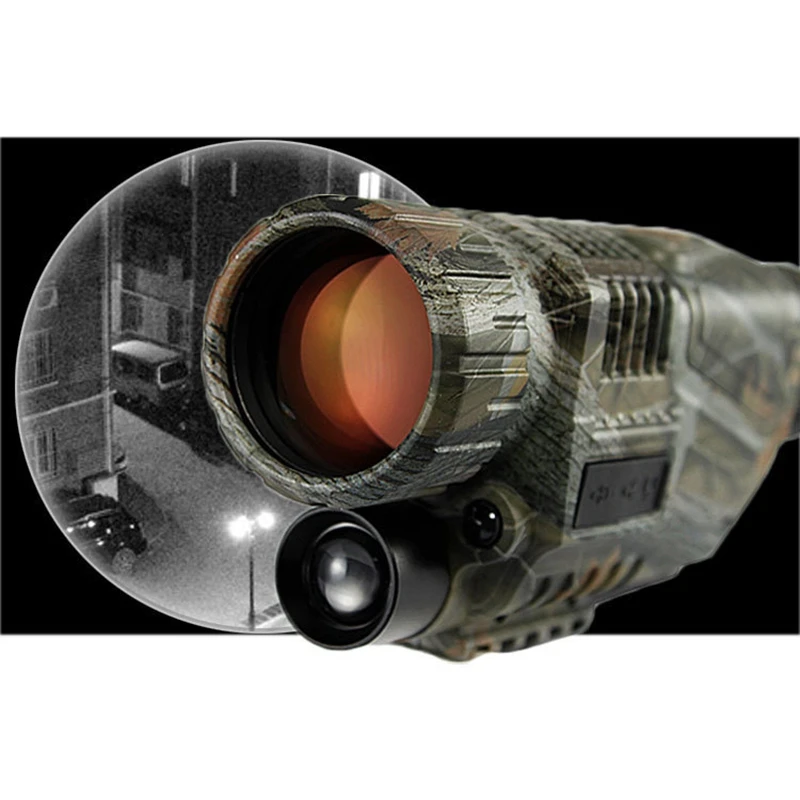 

5 X 40 Infrared Night- Vision Monocular Infrared Digital Scope Hunting Telescope Long Range with Built-In Camera (Us Plug)