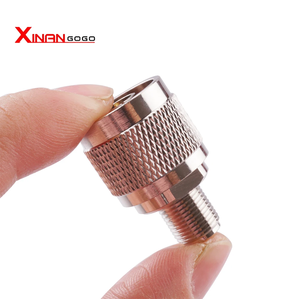 RF Adapter N Male to F Type Female Coaxial Connector Copper