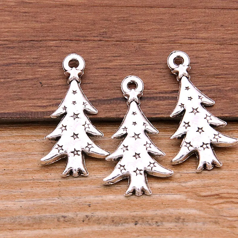 20Pcs 11Styles New Product Metal Zinc Alloy Mix Sizes Snowflakes Charms Fit  Jewelry Christmas Pendant Makings DIY Handmade Craft