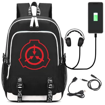 

SCP Secure Contain Protect Backpack USB Bag travel School Capacity Book Bag USB teenagers Laptop Zipper Mochila Travel Bags