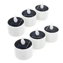 

6PCS Solar LED Night Light Romantic Candles Lamp For Courtyard Garden Outdoor Door Path Bar Balcony Holiday Decoration ZM56