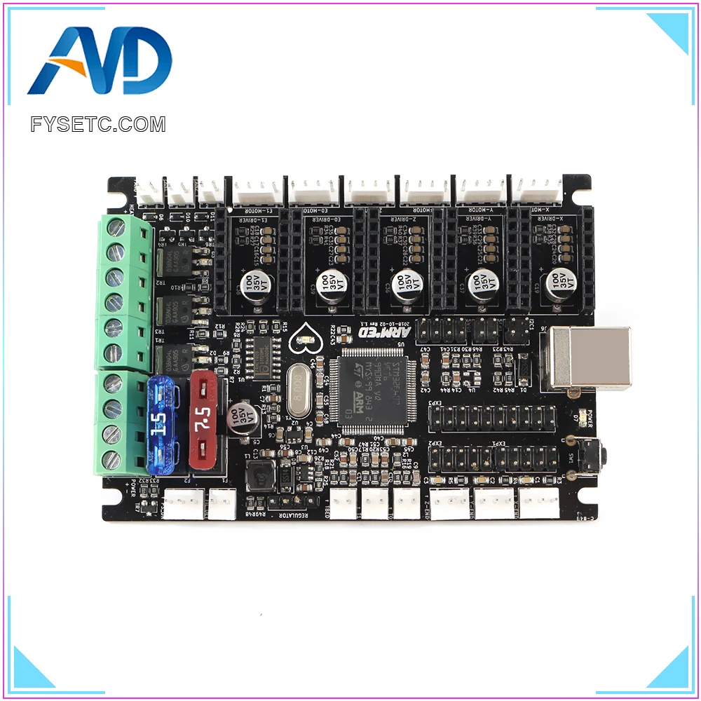Armed V1.1 32bit Board With I2C SPI and UART Extension Ports Support TMC2130 SPI Dual Power Inputs 3D Printer Control Board
