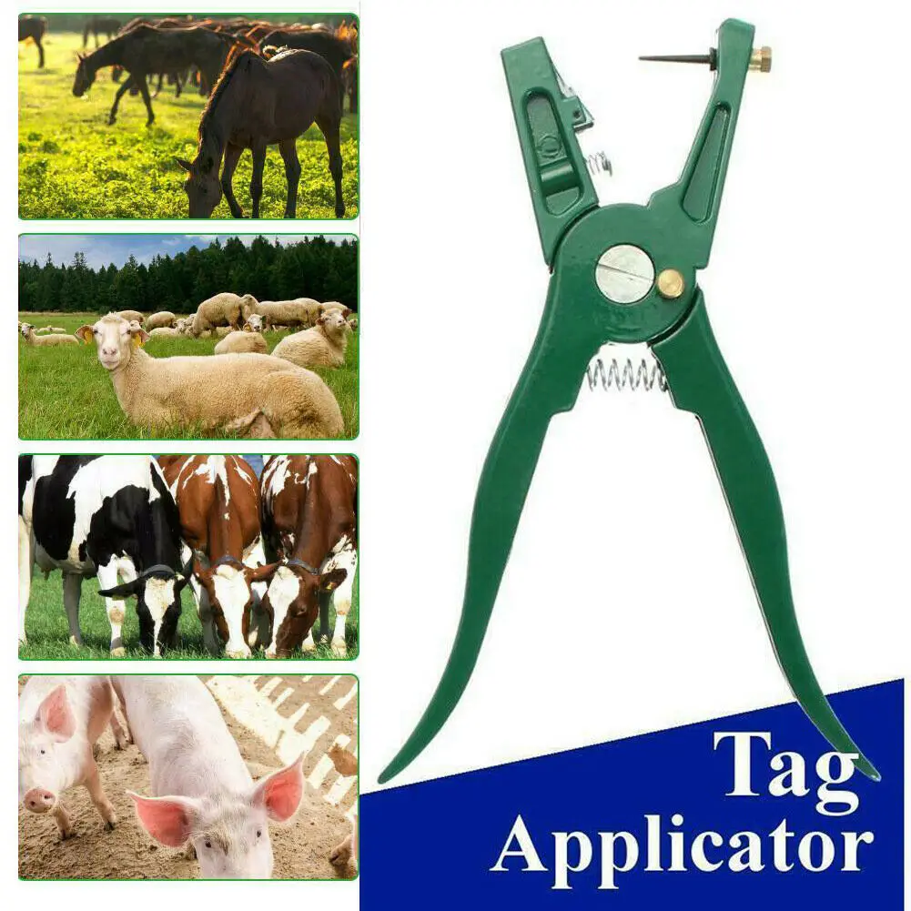 

Livestock Cattle Goat Sheep Ear Tag Animal Tags Lables Marking Plier Applicator