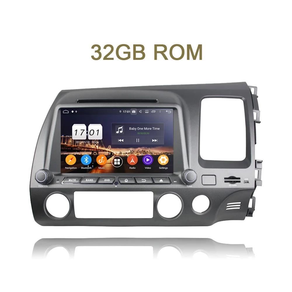 DSP ips 2 din Android 9,0 4 Гб ОЗУ 8 ядерный автомобильный dvd-плеер для Honda CIVIC 2006-2011 правая левая рука ГЛОНАСС Авторадио Bluetooth - Цвет: Right driving 32GB
