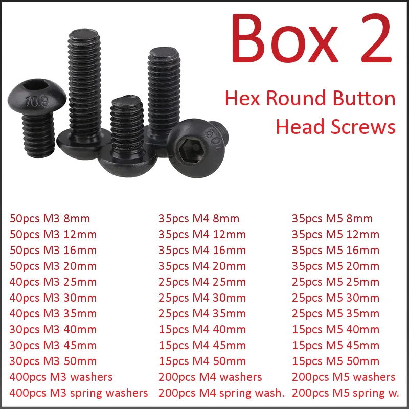 

M3 M4 M5 ISO7380 Alloy Steel 10.9 Level Black Hexagon Socket Button Head Screw Furniture Mushroom Cap Hex Bolts