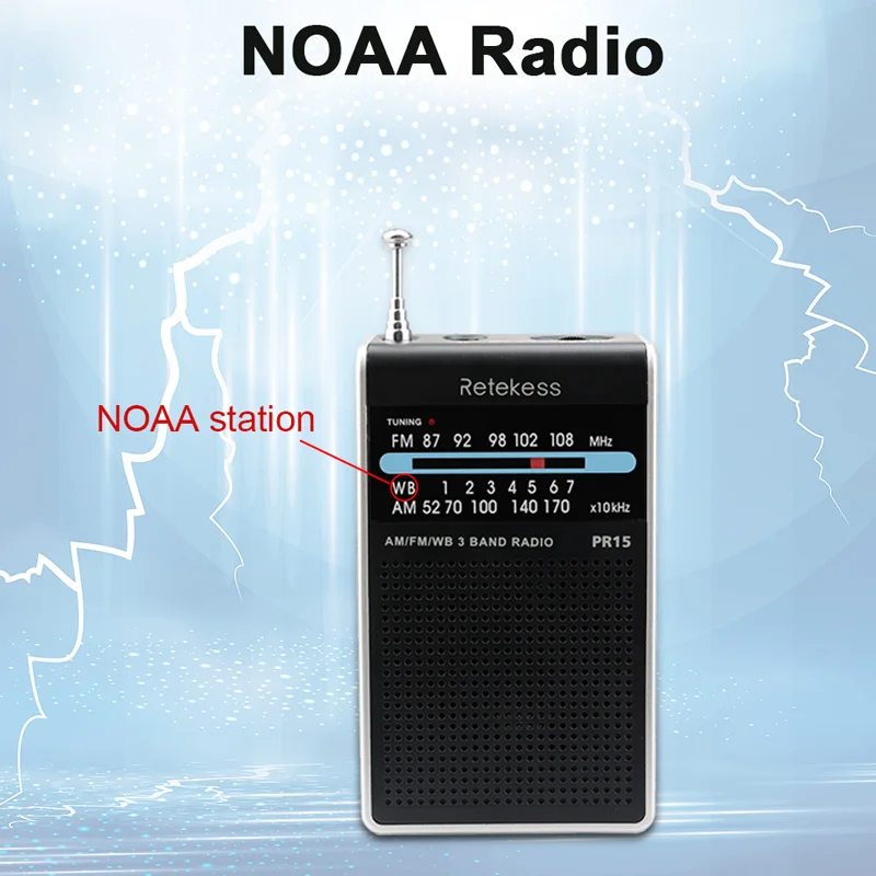 Retekess PR15 мини карманный радиоприемник FM AM NOAA указатель тюнинг с аварийных