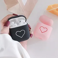 Case For Airpods 2 1 Love Heart PC Bluetooth Wireless Earphone Protective Cover For Apple Airpods Air pod Charging Box Cute Case