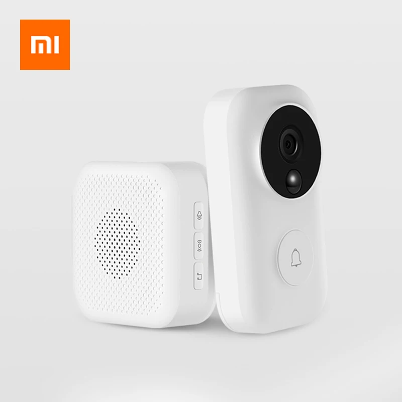 Xiaomi AI распознавание лица 720P ИК ночного видения Видео набор дверных звонков Обнаружение движения SMS Push домофон приборы для умного дома