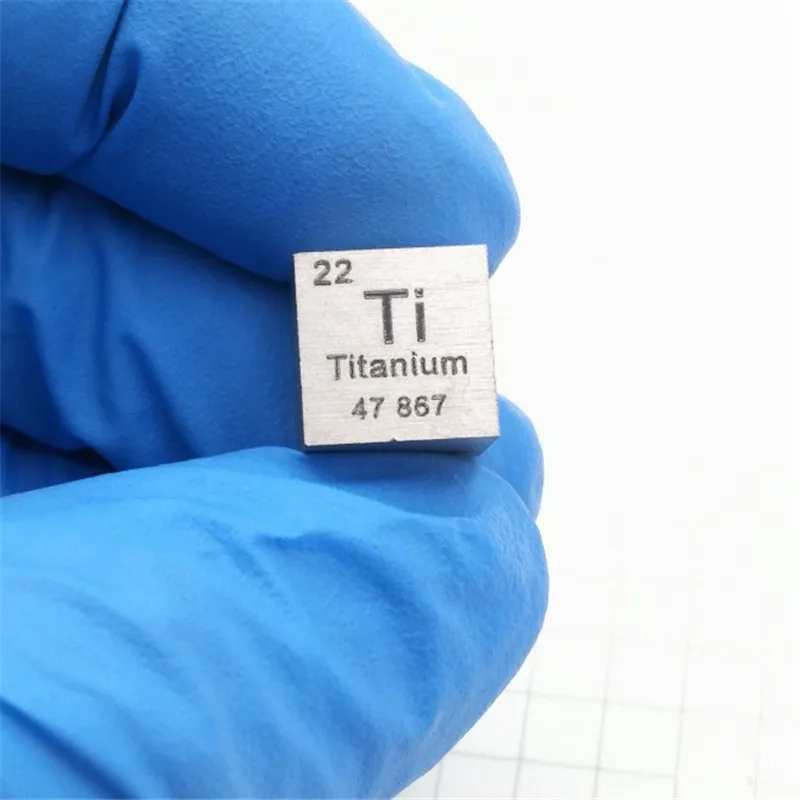 Металлический титановый Настольный куб, длина стороны 10 мм Ti 99.5% Pure