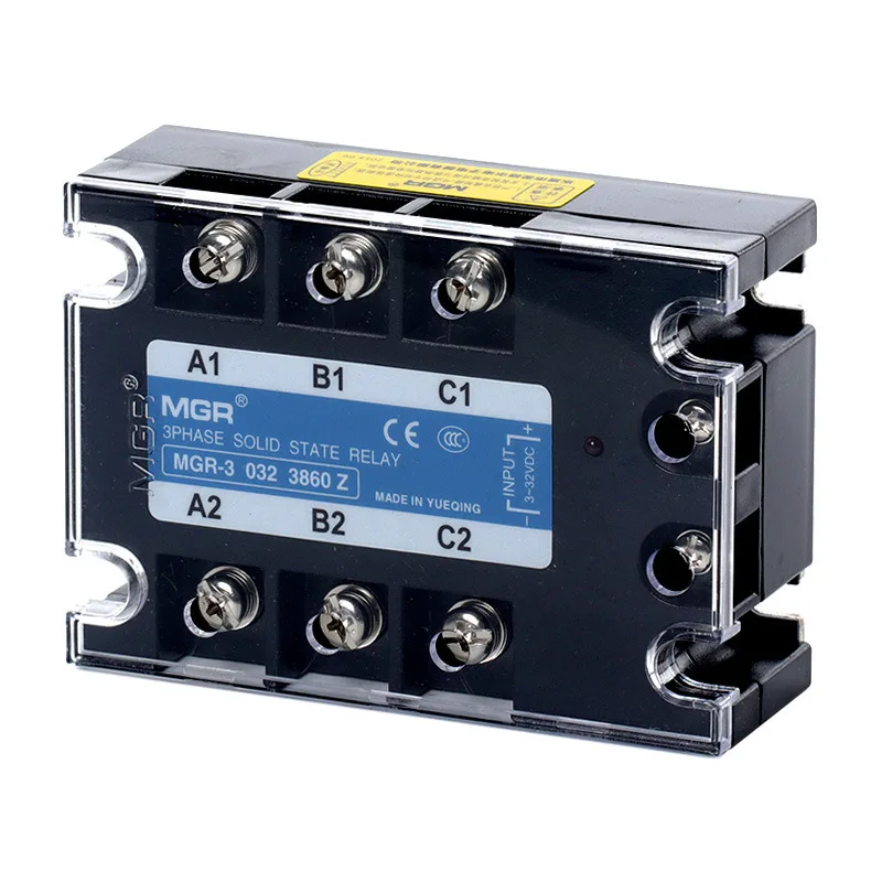 

Three Phase Solid State Relay 10-30VDC 480VAC Forward Reverse SSR MGR-3 M4825 10A 25A 40A 60A 80A 100A