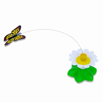 

New Electric swivel interactive chat toy Funny butterfly Interactive toy for cat and kitten