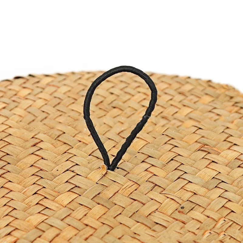 Handmade Storage Basket Cachepot For Flowers Weaving Woven Rattan Storage Container Box Basket Natural Snack Storage Round Box 5