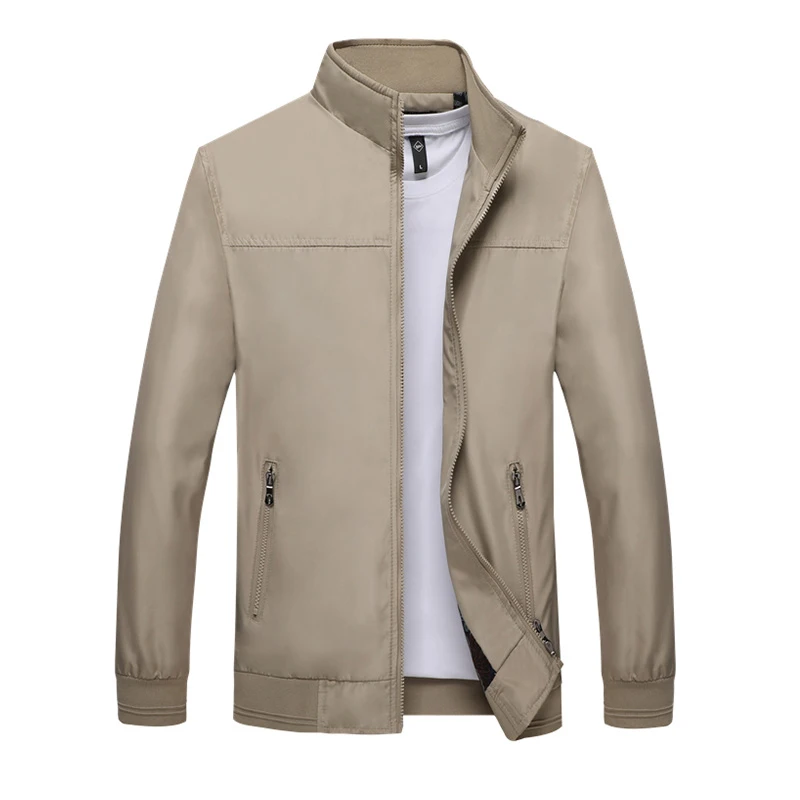 MANTLCONX, осенние мужские куртки, повседневные пальто, одноцветная мужская куртка на молнии, мужская куртка, Мужская Повседневная Верхняя одежда