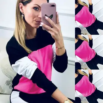 

New Women Casual Tops 2PCS Tracksuit Sweatshirt Long Pants SportsWear Jogging Suits Streetwear