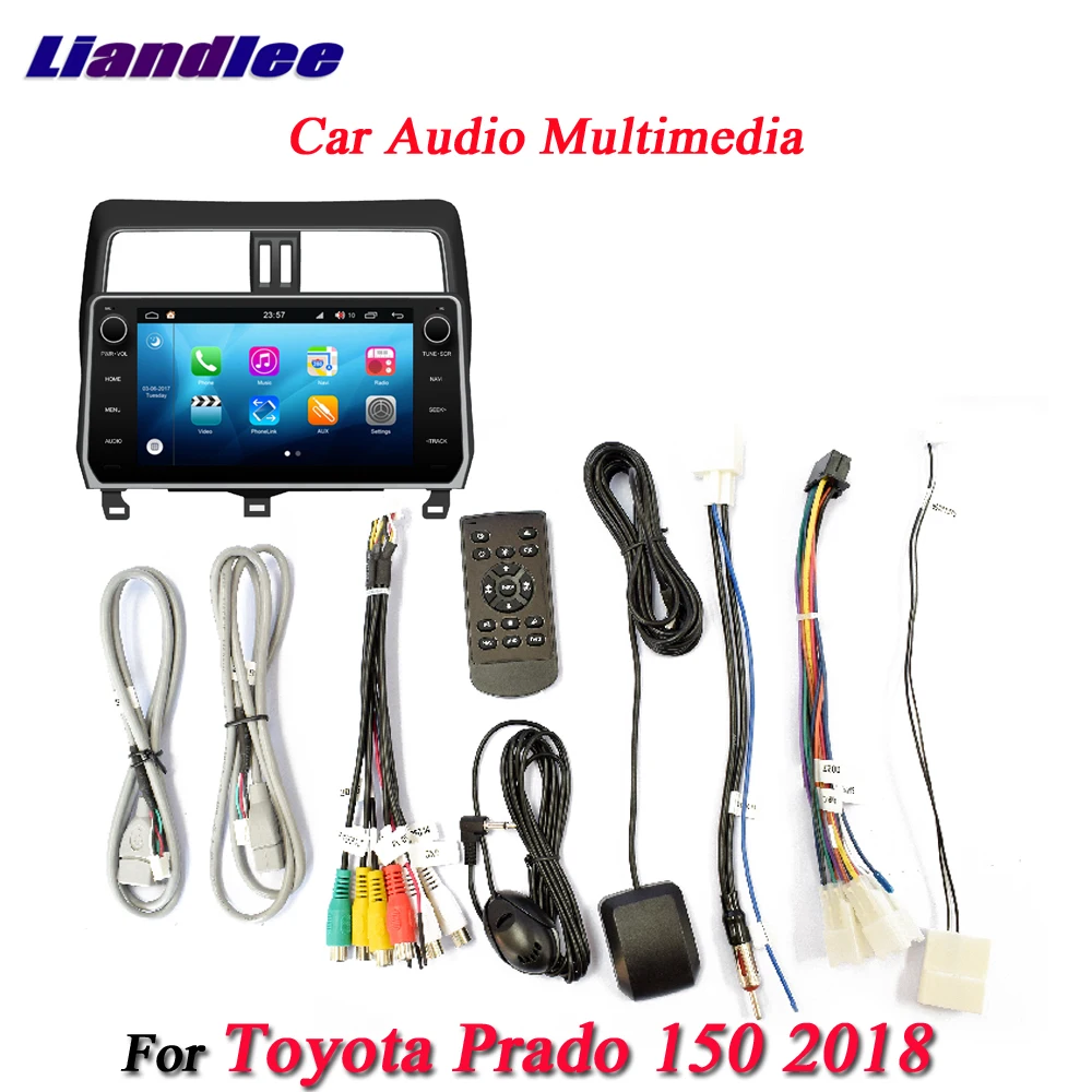 Автомобильное стерео радио для Toyota Prado 150 2018 HD сенсорный экран ЖК дисплей GPS