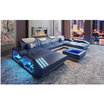 

designer modern style top graded cow genuine leather sofa sectional corner living room home furniture
