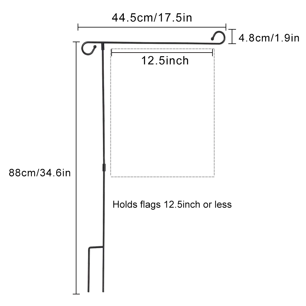 2 пакет садовый держатель для флажка держатель легко установить Сильный и крепкий кованый железный флаг для сада Полюс с 2 парой Садовый флаг пробка