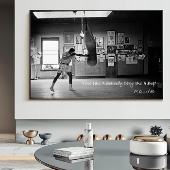 

Boxer Hitting A Punching Bag Modern Oil Painting on Canvas Cuadros Posters and Prints Scandinavian Wall Art Picture Home Decor