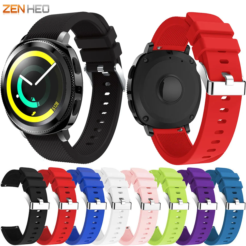 

20mm Silicone Strap For For Samsung Gear Sport/Gear S2 Classic Replacement Watchband For Samsung Galaxy Watch Active 1/2