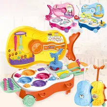Детский набор для моделирования ухода за врачом, косметические инструменты, глиняная форма для игры в каждую семейную руку, скрипка, тяга, коробка, пластиковые игрушки