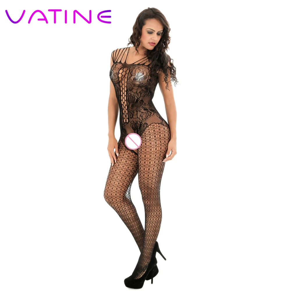 

VATINE Open Crotch Pantyhose Fishnet Sexy Porno Adult Products One-piece Body Stocking Exotic Apparel Sexy Lingerie Catsuit