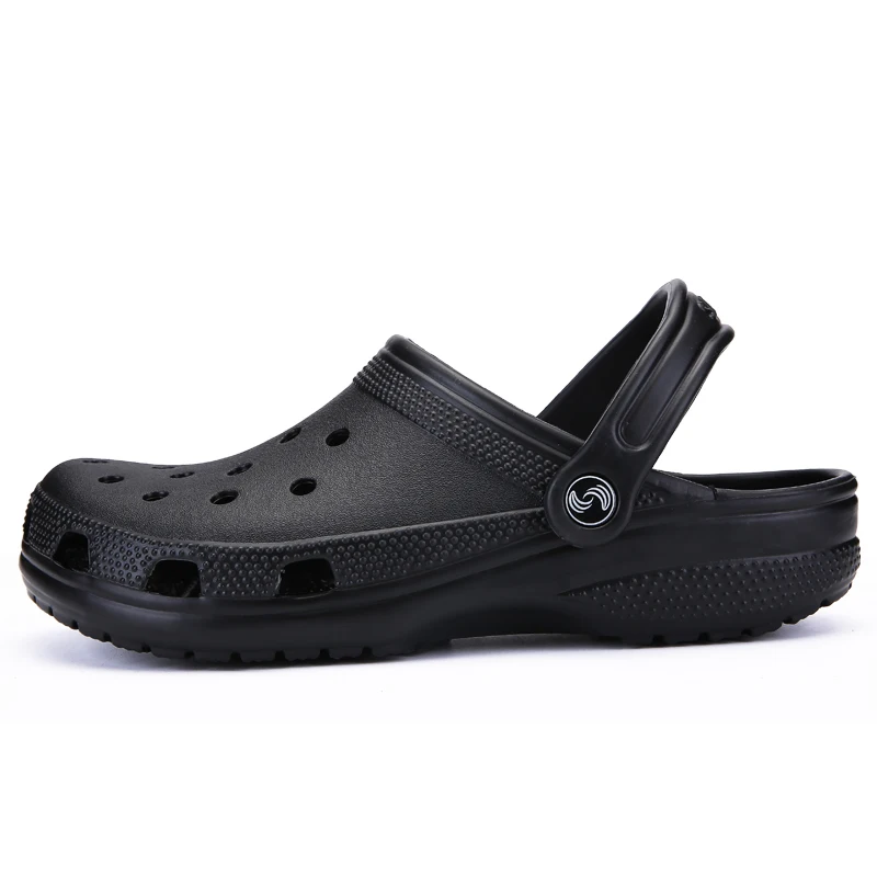 

Brand Big Size 39-46 Croc Men Black Garden Casual Aqua Clogs Hot Male Band Sandals Summer Slides Beach Swimming Shoes
