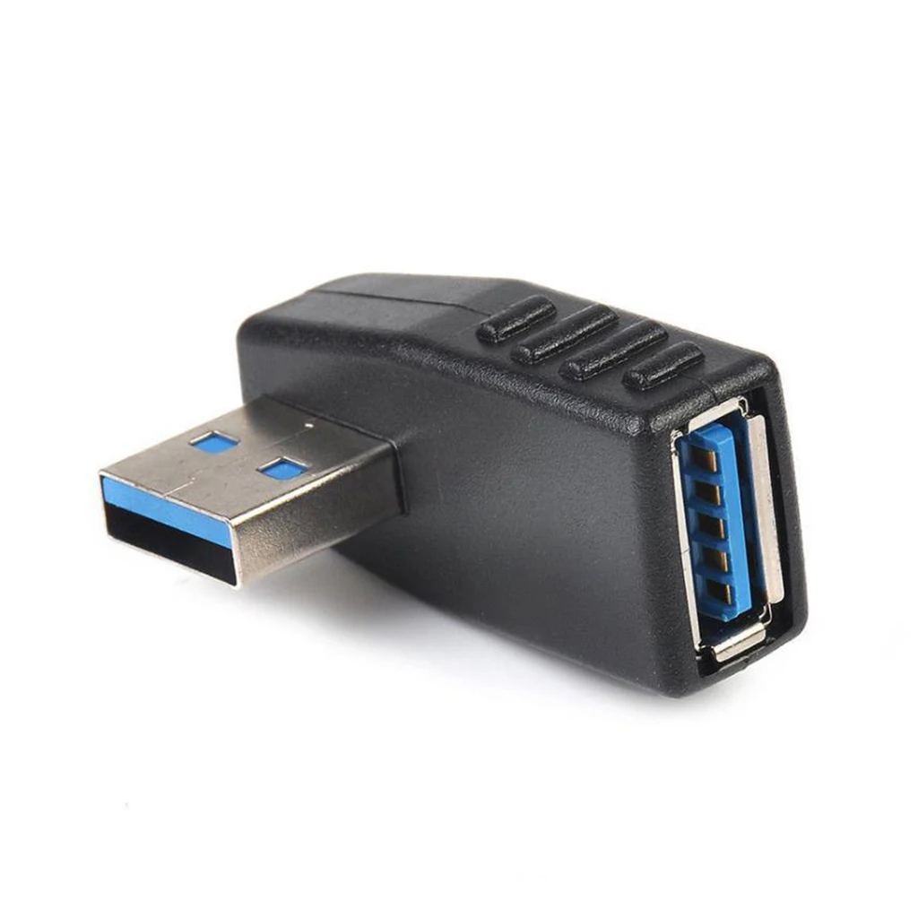 4Pcs USB3.0 A Male To Female 90 Degree Different Angle Plug Adapter Extension